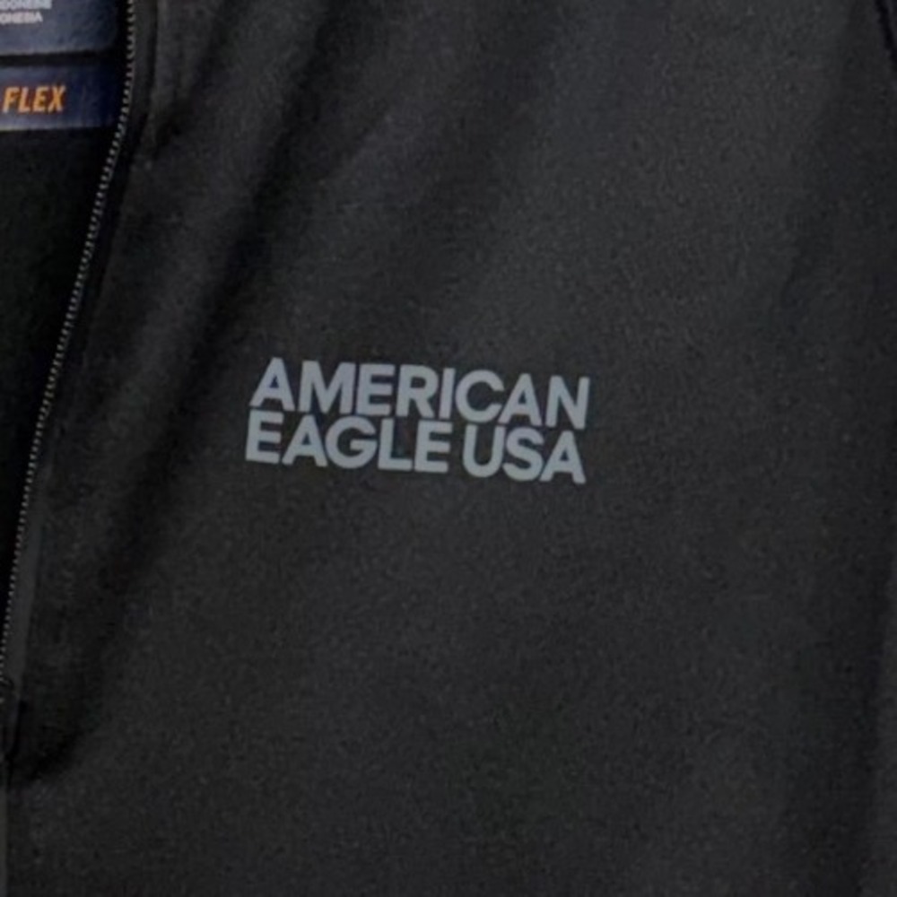 American Eagle USA Active Flex XL Black Full Zip Jacket Athletic Mens - Picture 5 of 5